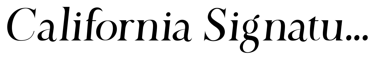 California Signature Serif Italic